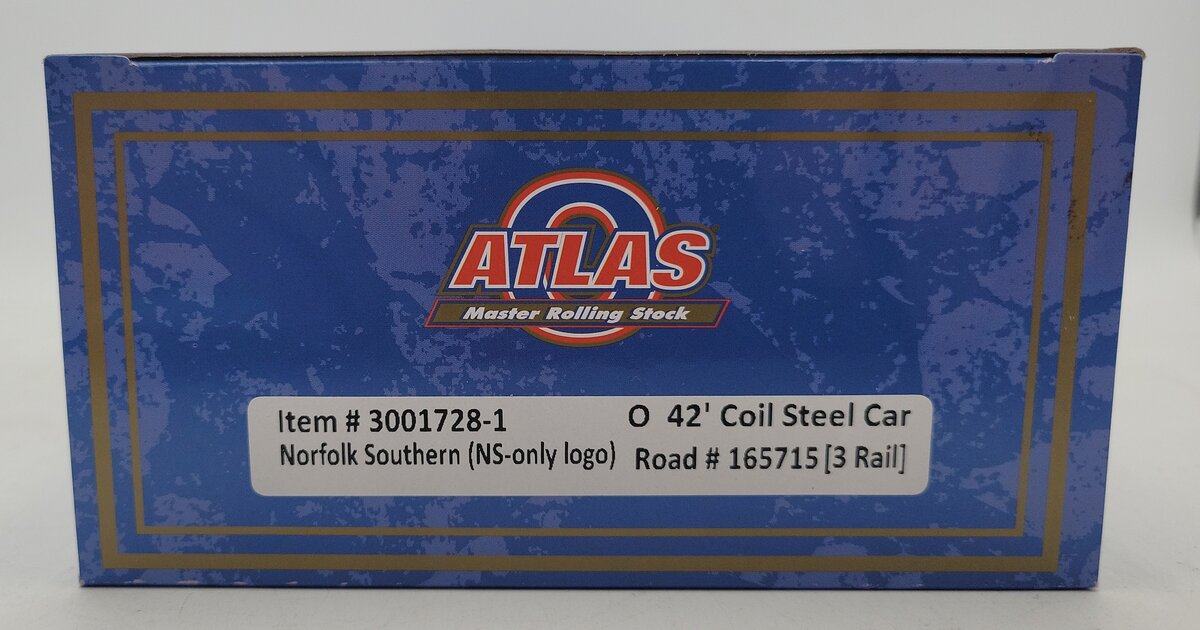 Atlas 3001728-1 O Gauge Coil Steel Car Norfolk Southern #165715 LN/Box