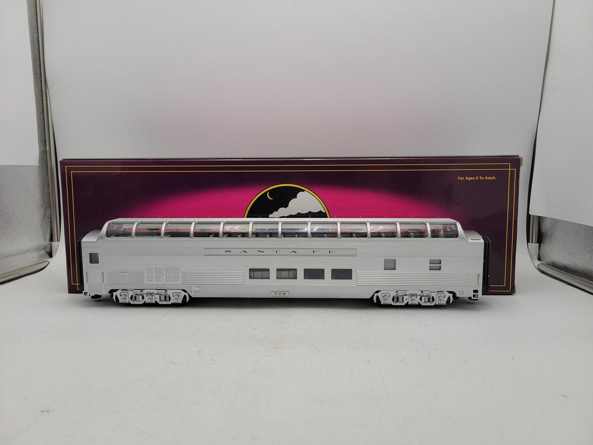 MTH 20-6743 O Gauge Santa Fe Vista Dome Passenger Car #508 EX/Box