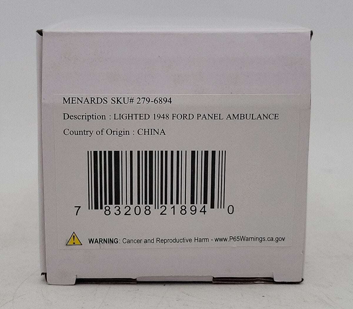 Menards 279-6894 Lighted 1984 Ford Panel Ambulance LN/Box