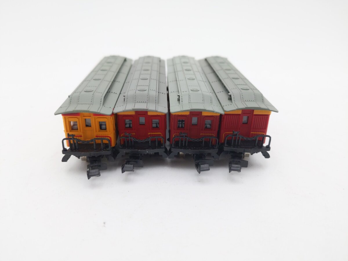 Bachmann N Scale Assorted Passenger Cars [4] EX/Box