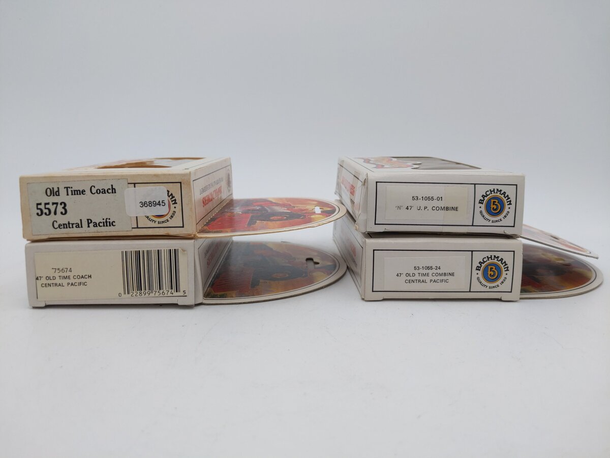 Bachmann N Scale Assorted Passenger Cars [4] EX/Box