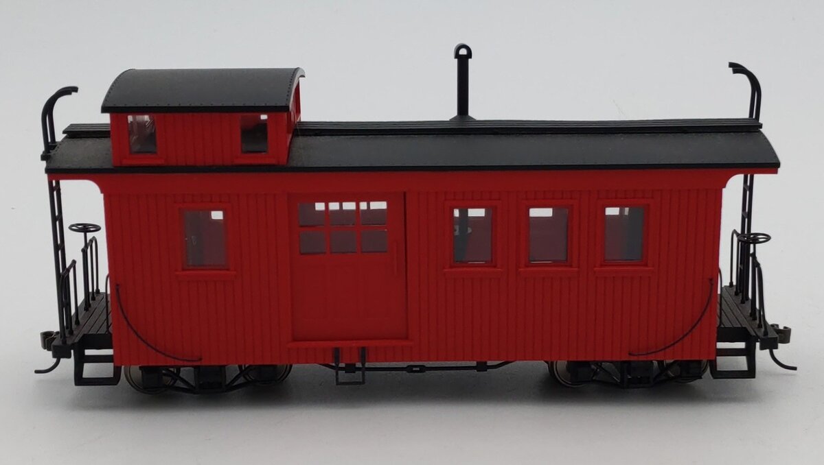 Bachmann 26796 On30 No Lettering Side-Door Wooden Caboose w/Interior Light (Red) LN/Box