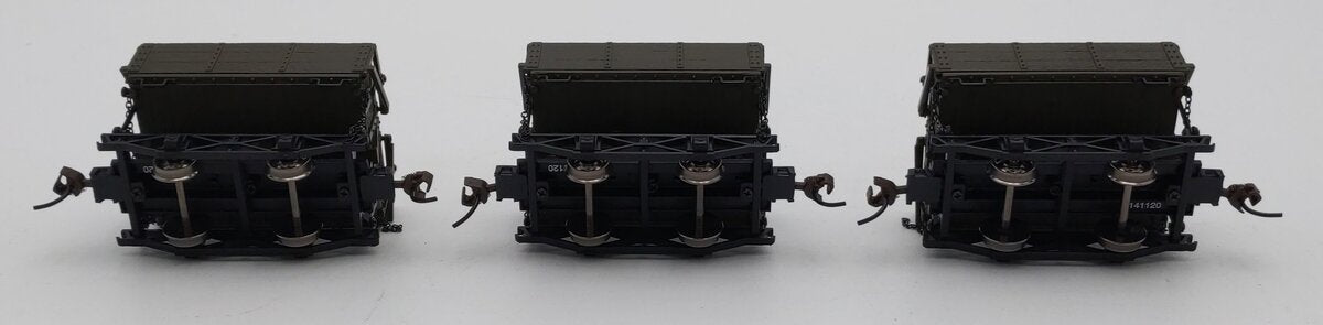 Bachmann 29804 On30 Green Wood Side-Dump Car (Set of 3) LN/Box