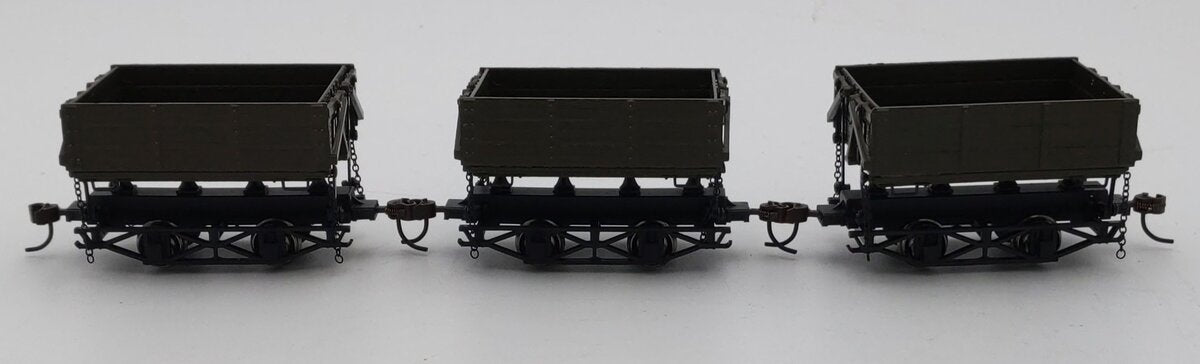 Bachmann 29804 On30 Green Wood Side-Dump Car (Set of 3) LN/Box