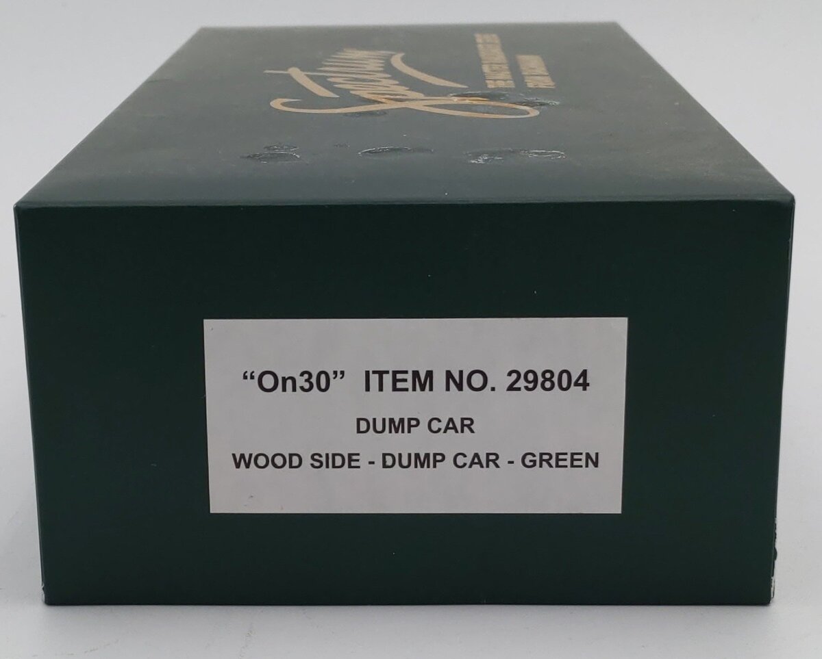 Bachmann 29804 On30 Green Wood Side-Dump Car (Set of 3) LN/Box