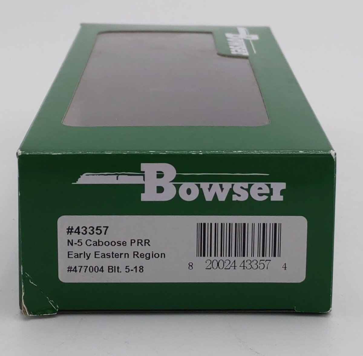 Bowser 43357 HO PRR Early Eastern Region PRR N5 Caboose Ready to Run #477004 LN/Box