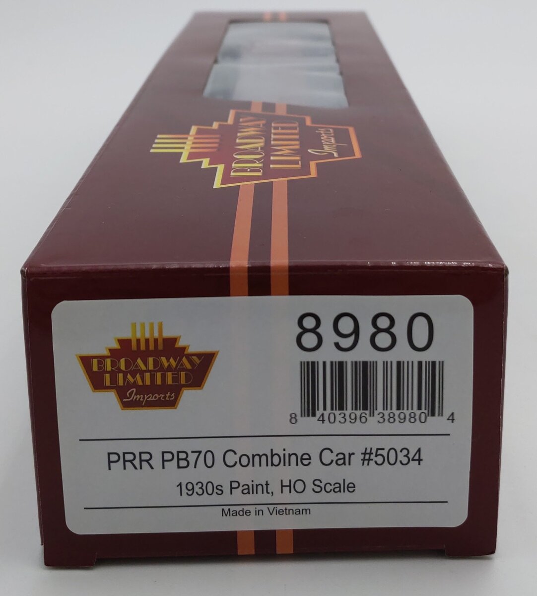Broadway Limited 8980 HO Pennsylvania PB70 Coach-Baggage Combine #5034 LN/Box