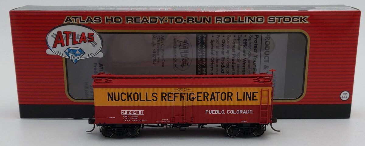 Atlas 20007207 HO Nuckoll's 36' Wood Reefer #151 LN/Box