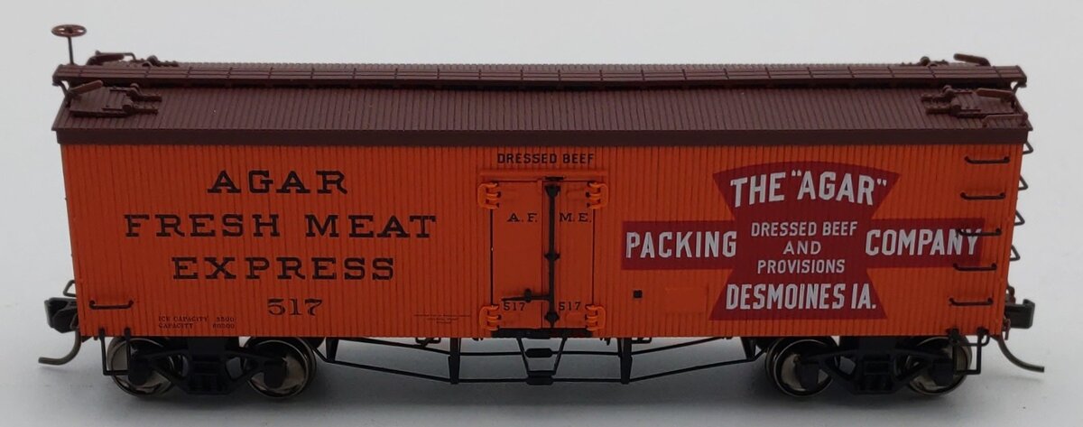 Atlas 20005800 HO Scale Agar Packing Company 36' Wood Reefer Car #517 LN/Box