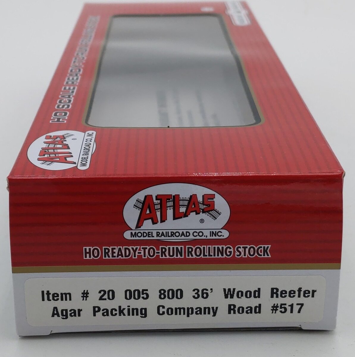 Atlas 20005800 HO Scale Agar Packing Company 36' Wood Reefer Car #517 LN/Box