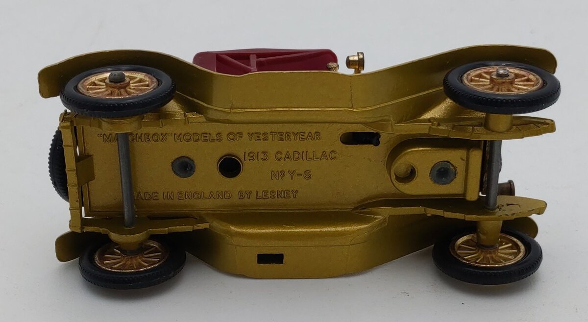 Matchbox Y-6 1:48 Models of Yesteryear Gold 1913 Cadillac Metal & Plastic Parts EX/Box