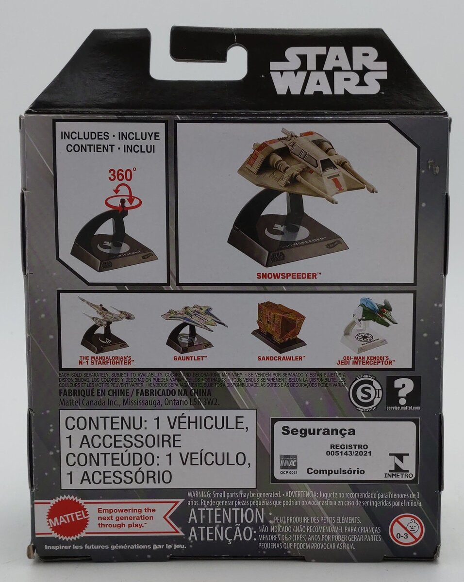 Mattel HHR25 1:50 Hot Wheels Star Wars Starship Select Snowspeeder w/ Stand LN/Box