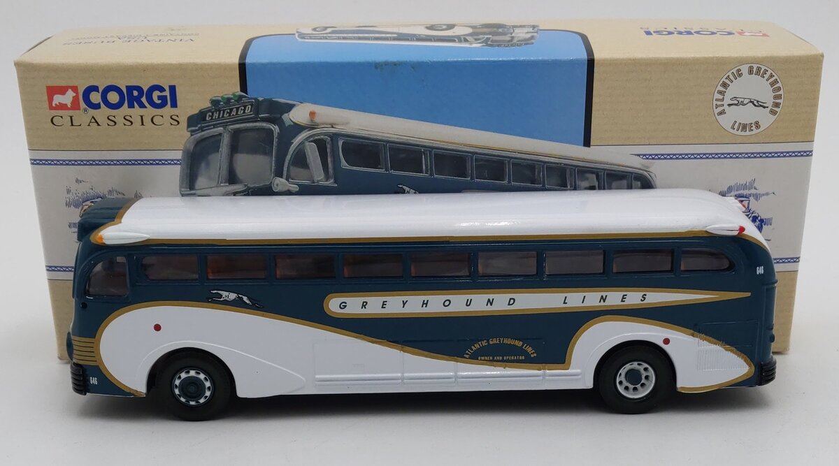 Corgi 98462 1:50 Atlantic Greyhound Lines Yellow Coach 743 Bus LN/Box
