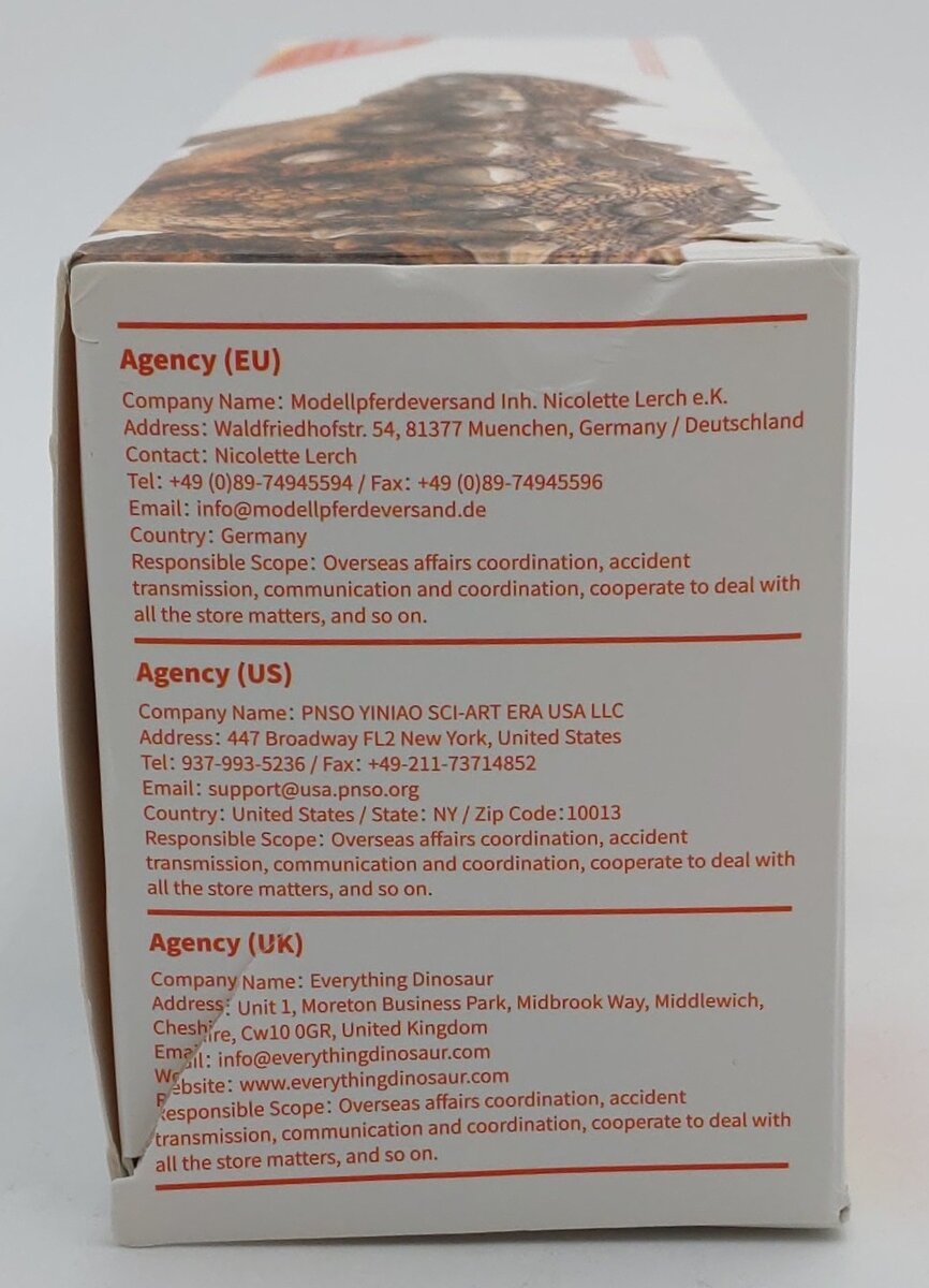 PNSO 13 1:35 Sede the Ankylosaurus Model w/ Poster & Booklet LN/Box