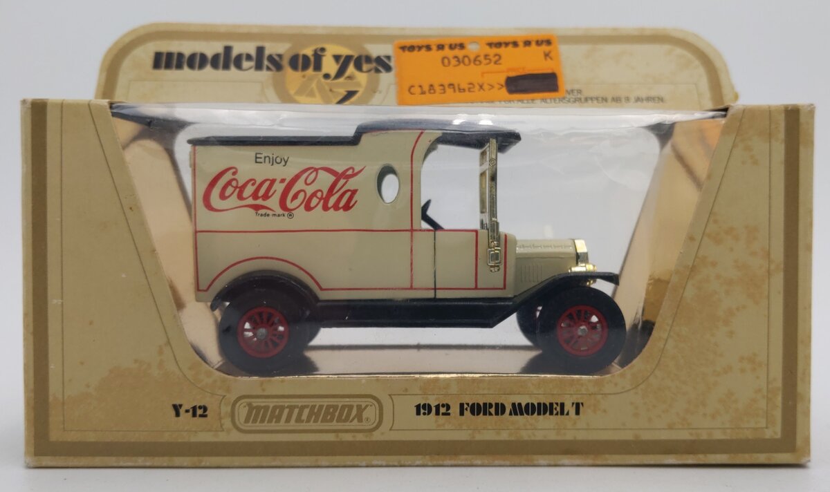 Matchbox Y-12 35:1 Models Of Yesteryear 1912 Ford Model T Coca-Cola LN/Box
