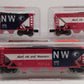 Menards 279-5283 O Gauge NW Freight Cars: #3682, #3624, #3800 (Set of 3) NIB