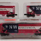 Menards 279-5283 O Gauge NW Freight Cars: #3682, #3624, #3800 (Set of 3) NIB