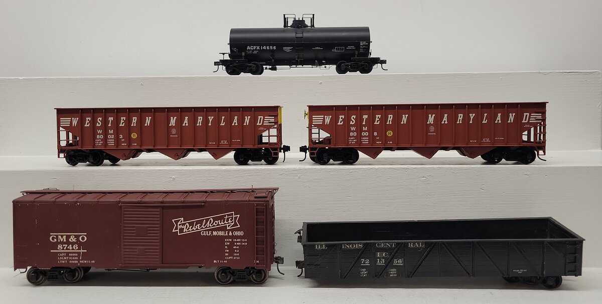 O Scale CUSTOM Assorted Freight Cars: #80008, #80023, #8746 [5] (2-Rail)
