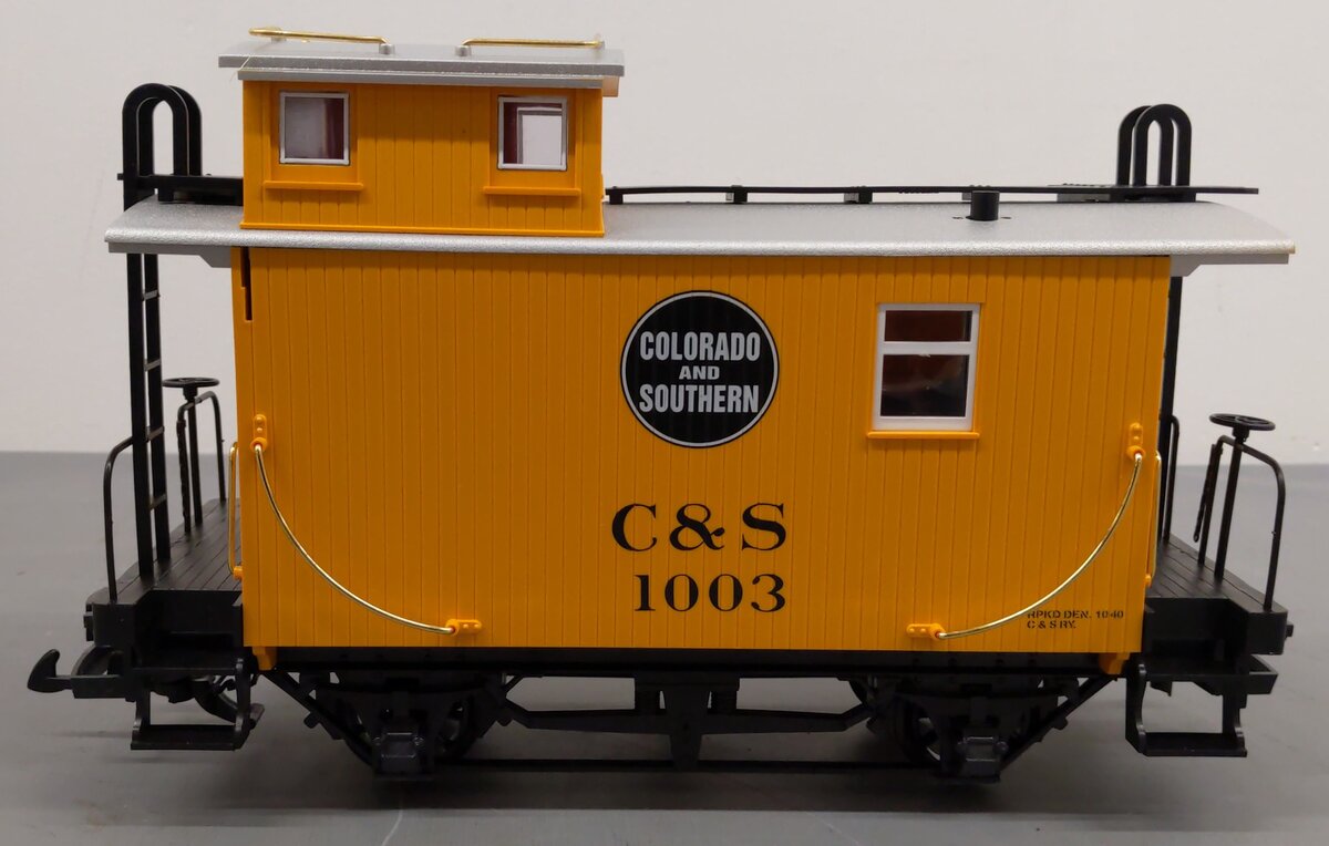 LGB 43650 G Scale Colorado & Southern Short Yellow Caboose #1003 EX/Box