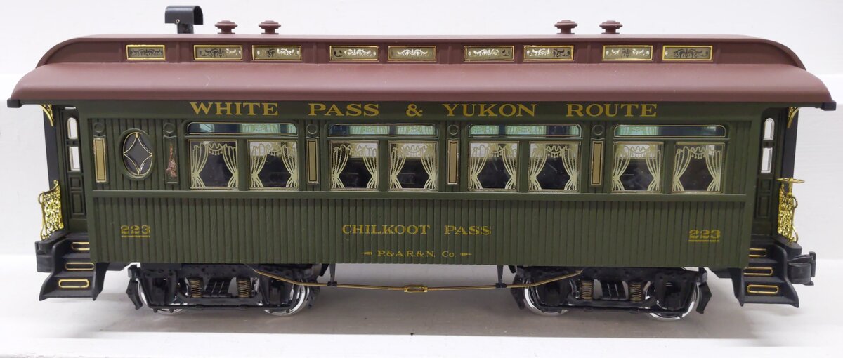 Aristo-Craft 31009 G Scale White Pass & Yukon Passenger Car (Metal Wheels) EX/Box