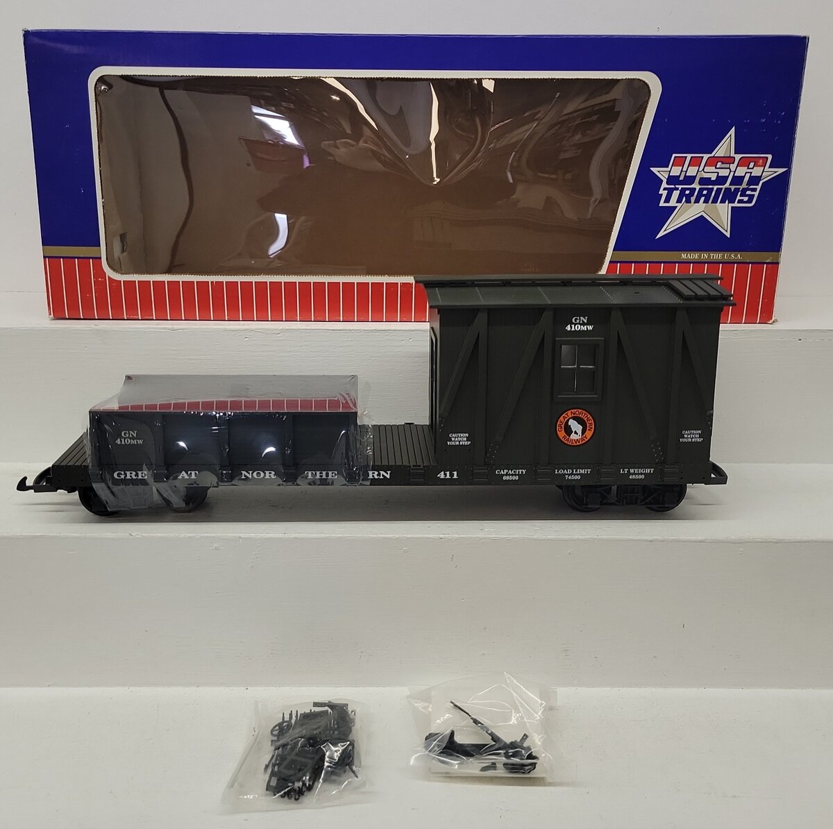 USA Trains R1879 G Scale Great Northern Crane Tender LN/Box