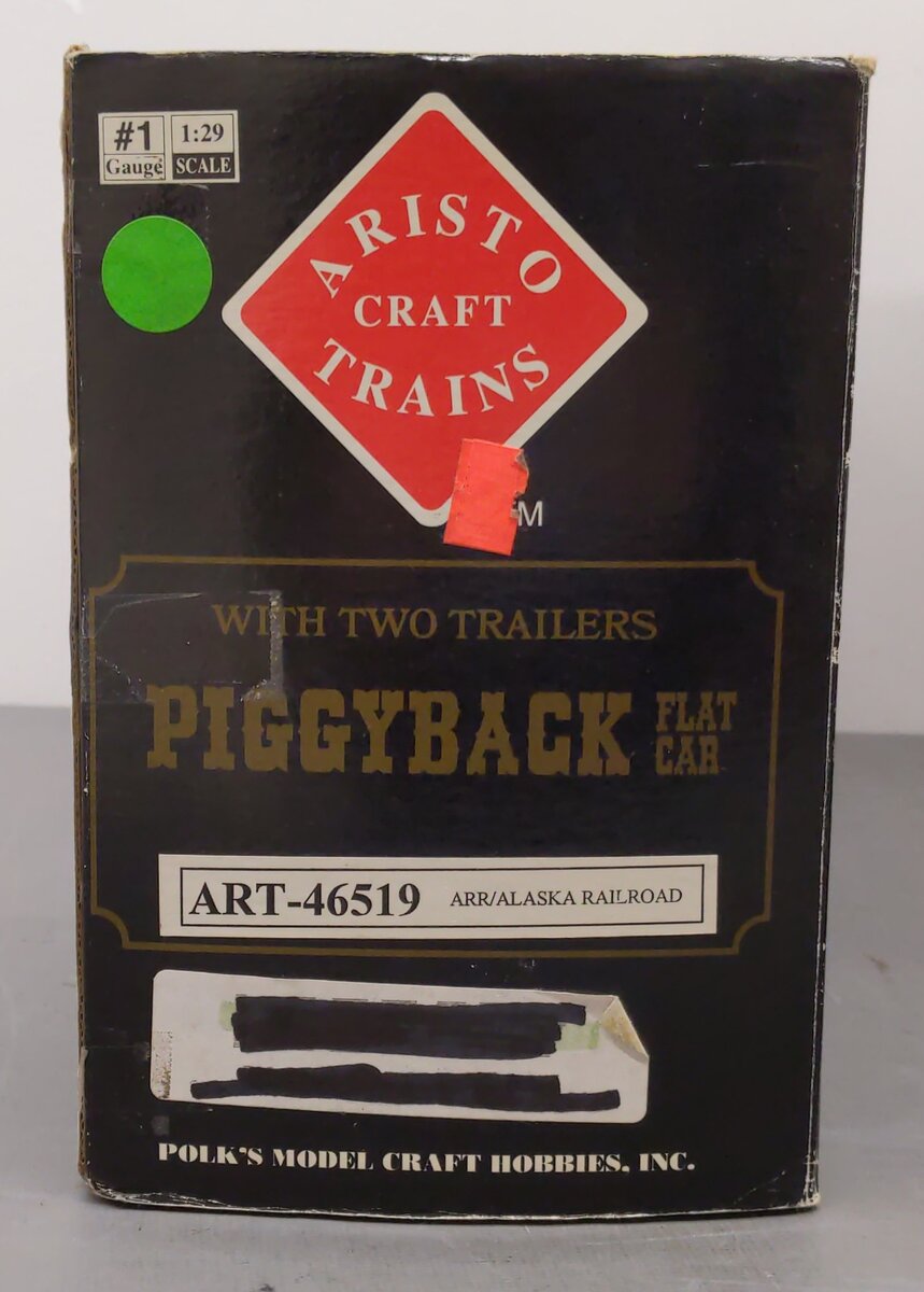 Aristo-Craft 46519 G Scale Alaska Railroad Piggyback Car EX/Box