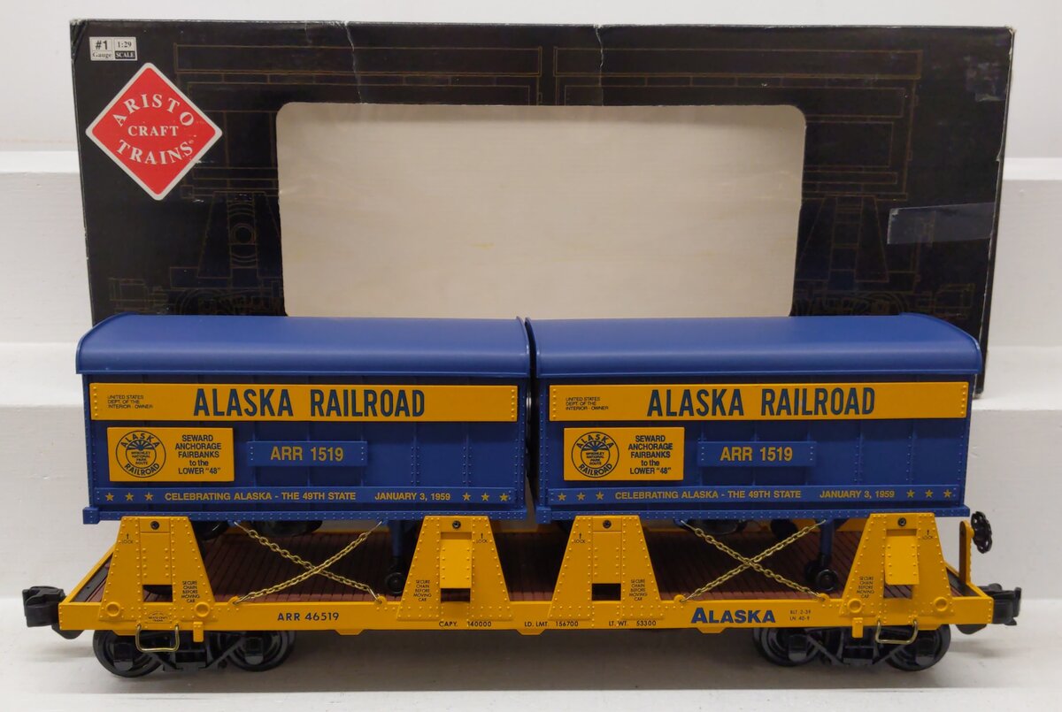 Aristo-Craft 46519 G Scale Alaska Railroad Piggyback Car EX/Box