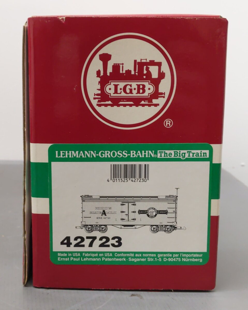 LGB 42723 G Scale Hoods Dairy Refrigerator Car EX/Box