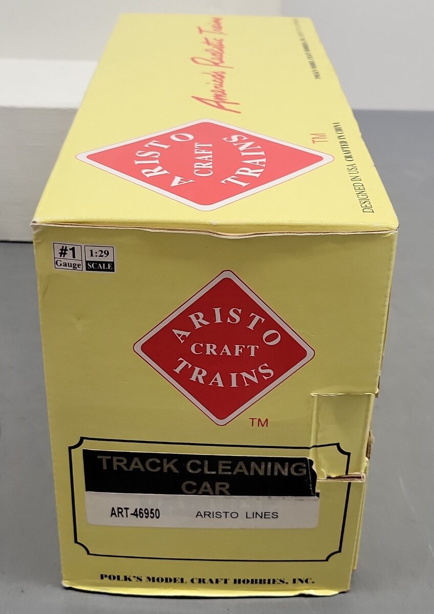 Aristo-Craft 46950 G Track Maint. Service Car/Track Cleaning Car - Metal Wheels EX/Box
