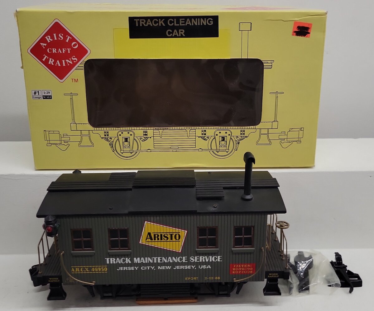 Aristo-Craft 46950 G Track Maint. Service Car/Track Cleaning Car - Metal Wheels EX/Box