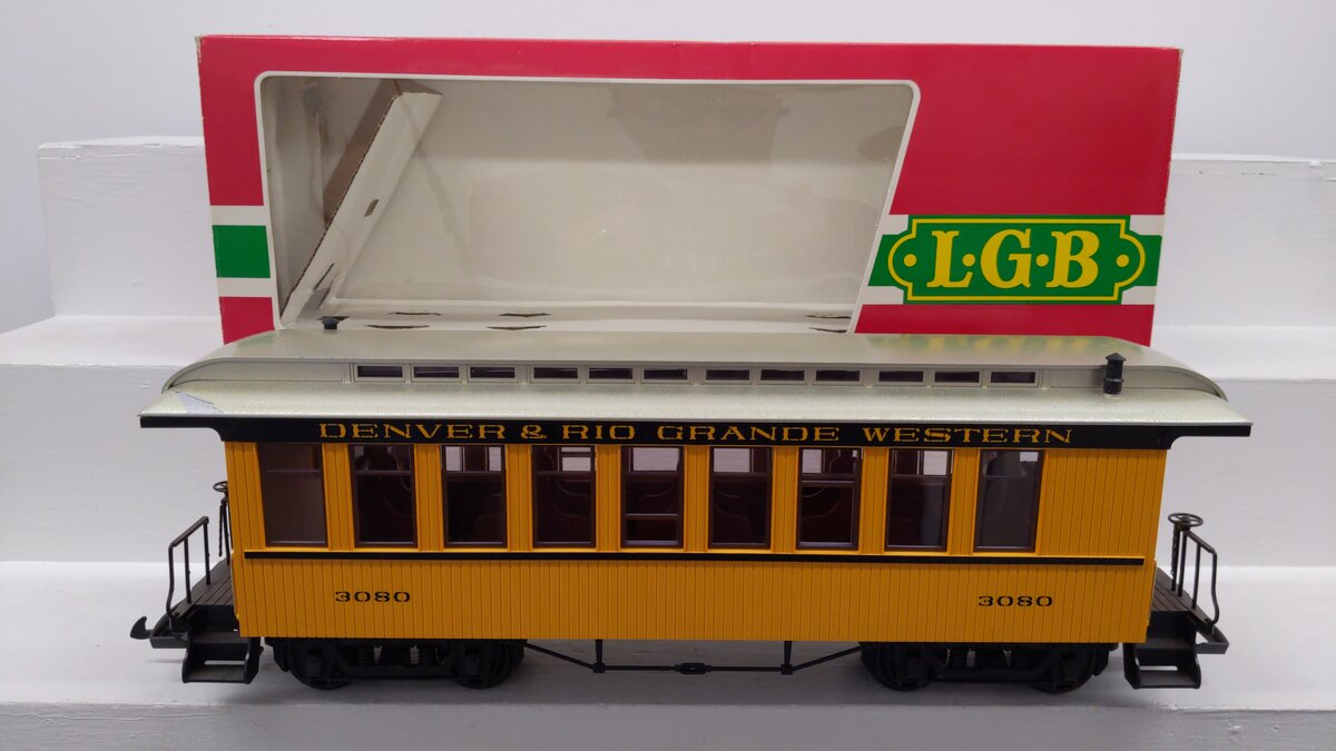 LGB 3080 G Scale Denver & Rio Grande Western Passenger Car/Box