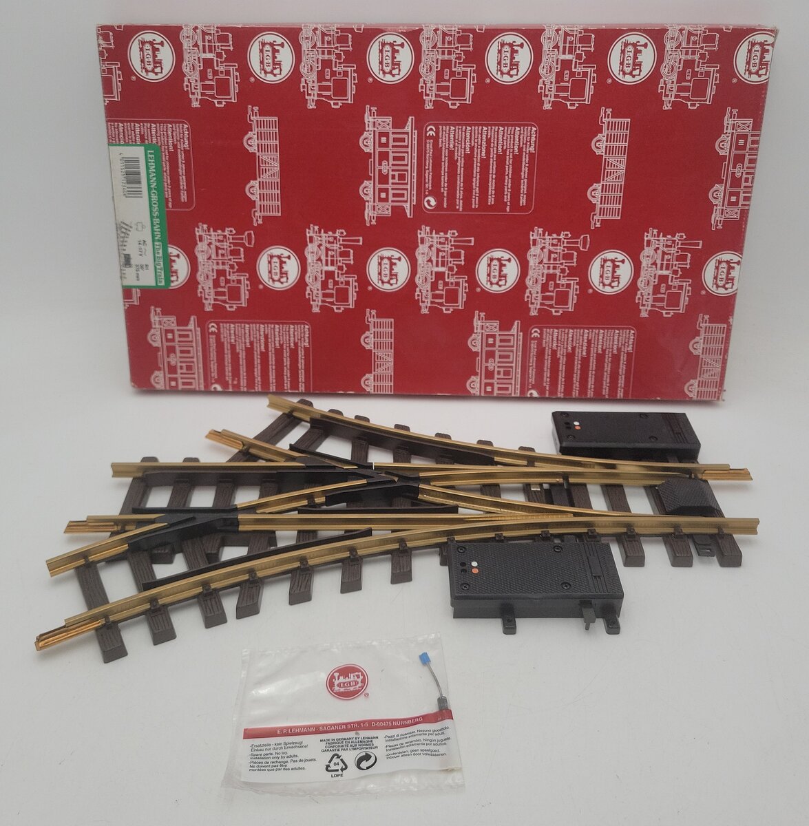 LGB 12360 G Gauge R1 30° Electric 3-Way Switch Turnout EX/Box