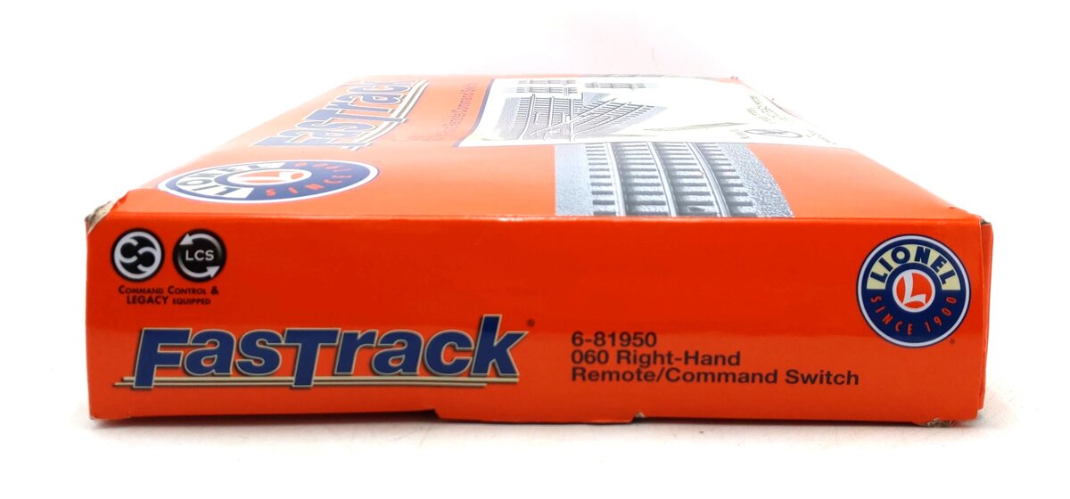 Lionel 6-81950 O O60 FasTrack Remote Right Hand Remote Command Switch Turnout EX/Box