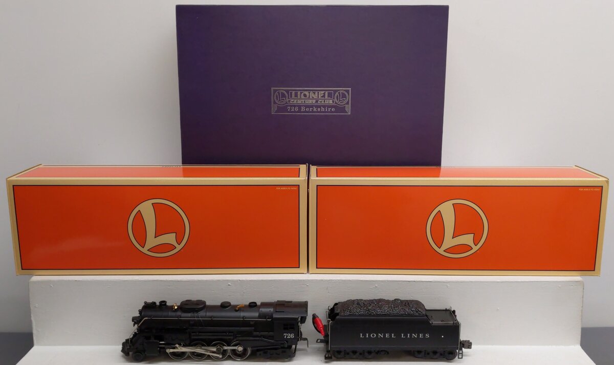 Lionel 6-18053 O Gauge Century Club Berkshire 2-8-4 Steam Loco & Tender #726 EX/Box