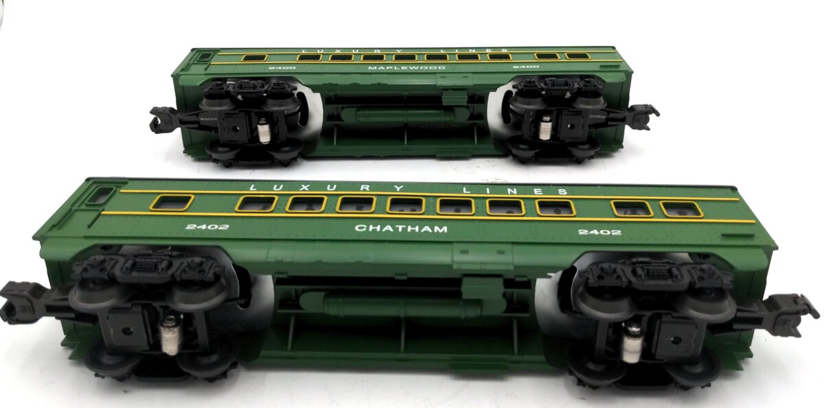 Williams STR-02710AO O Gauge Luxury Lines Streamliners 2 Car Add-On Set LN/Box