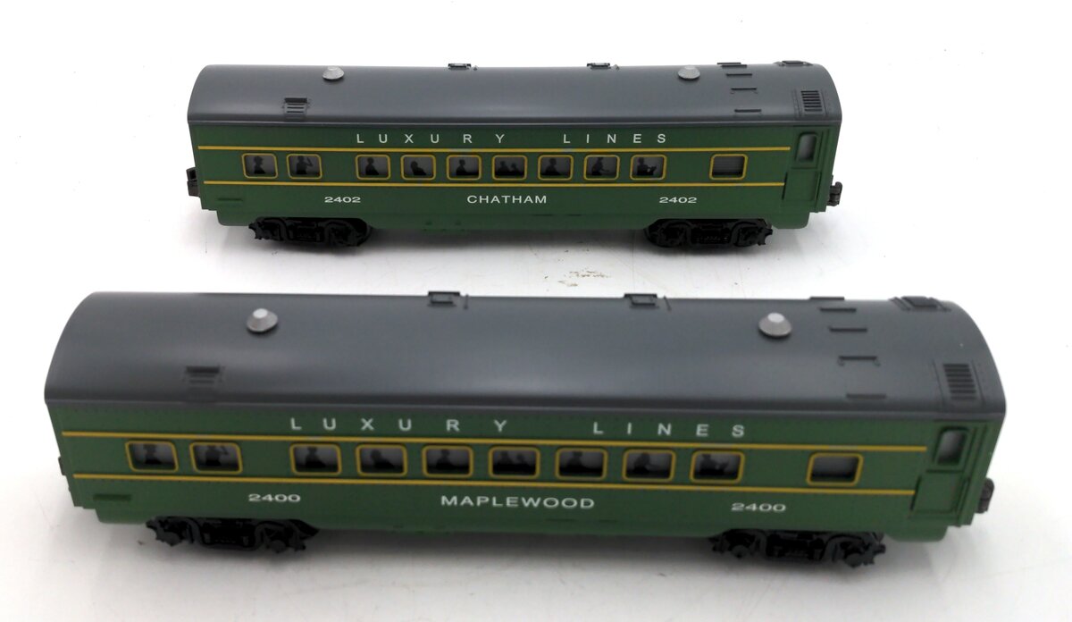 Williams STR-02710AO O Gauge Luxury Lines Streamliners 2 Car Add-On Set LN/Box