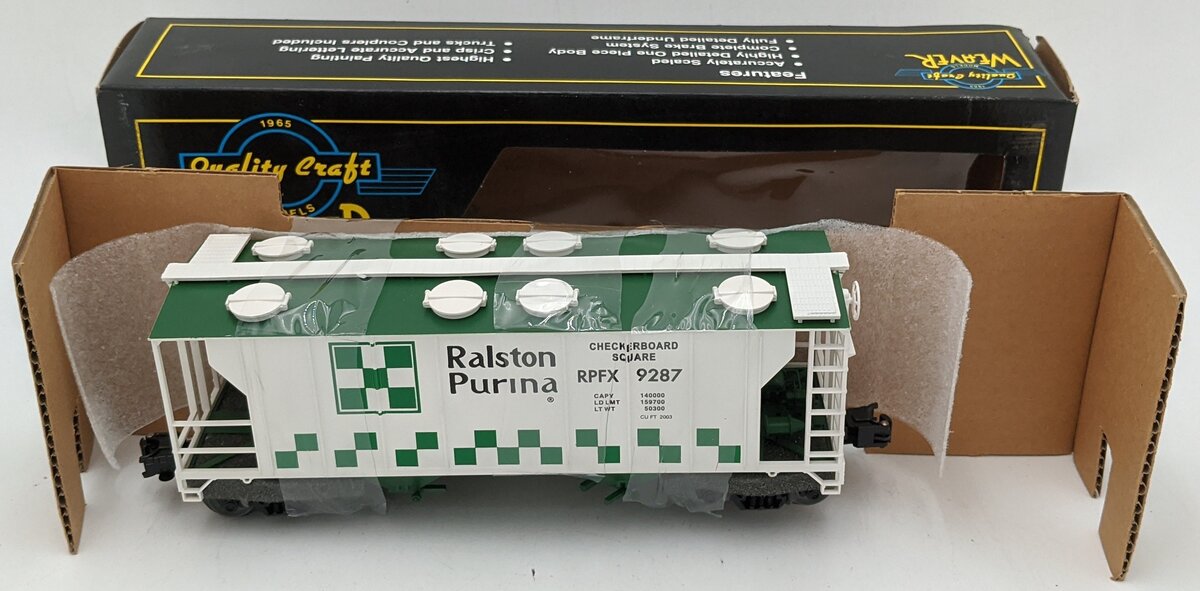 Weaver 9287 O Gauge Ralston Purina Hopper Car LN/Box