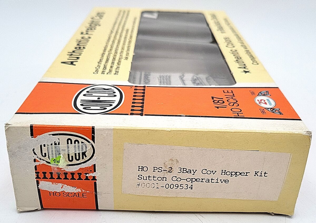 Con-Cor 0001-009534 HO Sutton PS2 3-Bay Covered Hopper #26192 - Custom Weathered/Box