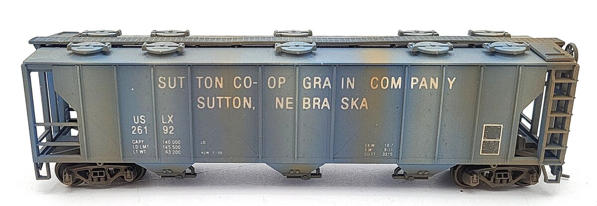 Con-Cor 0001-009534 HO Sutton PS2 3-Bay Covered Hopper #26192 - Custom Weathered/Box