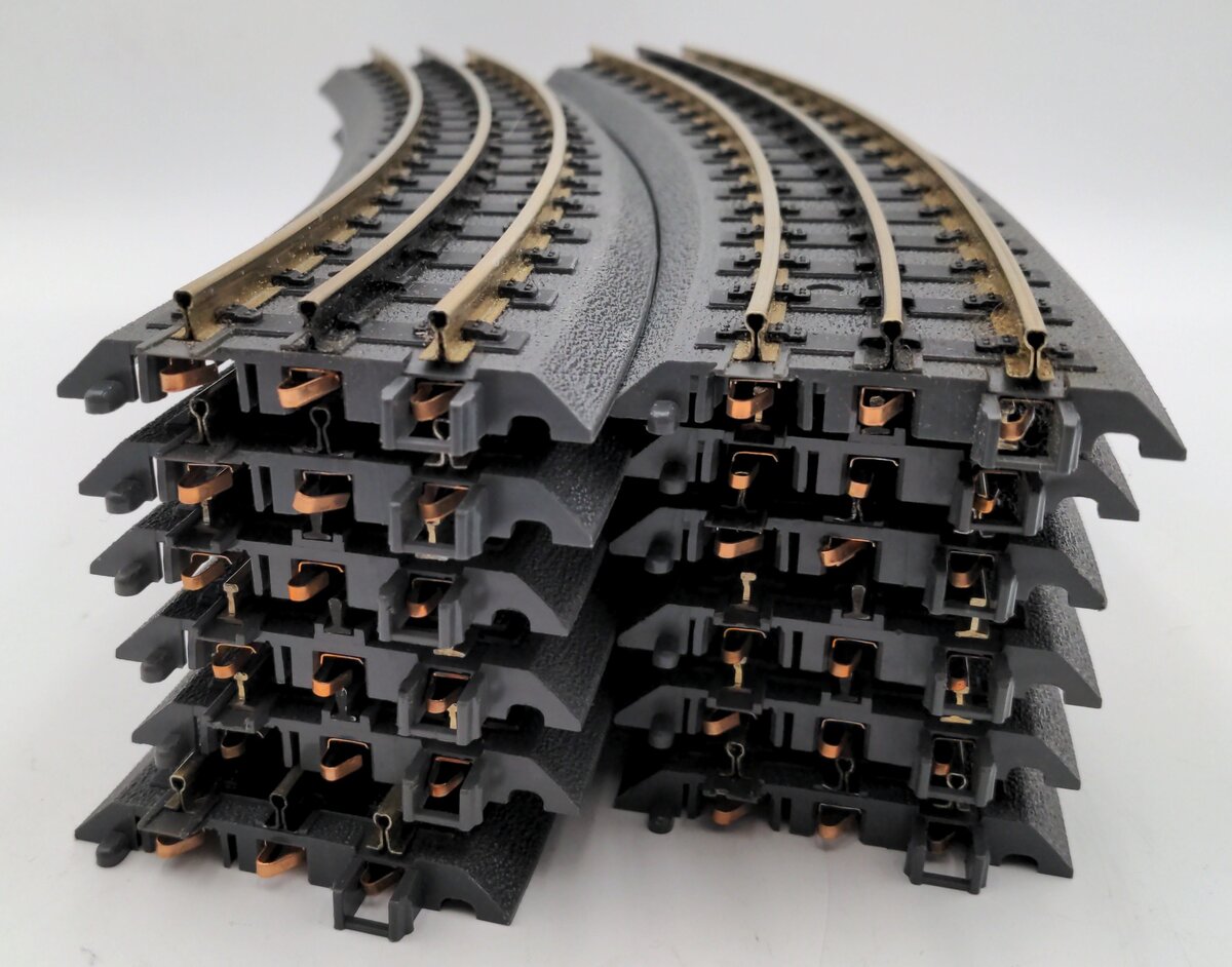 MTH 40-1057-2 RealTrax O-54 Half Curve Track (Set of 12) EX