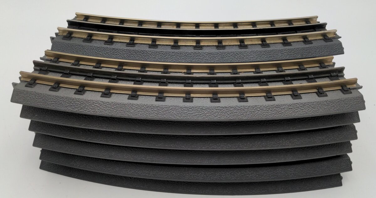 MTH 40-1042 O Gauge RealTrax O42 Curved Solid Rail Track Sections (12) EX