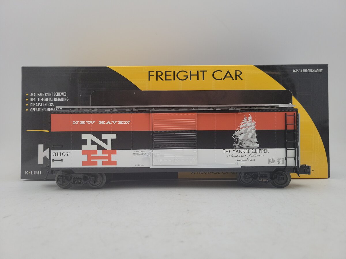 Lionel K-Line 6-22680 O Gauge New Haven Yankee Clipper Boxcar #31107 EX/Box