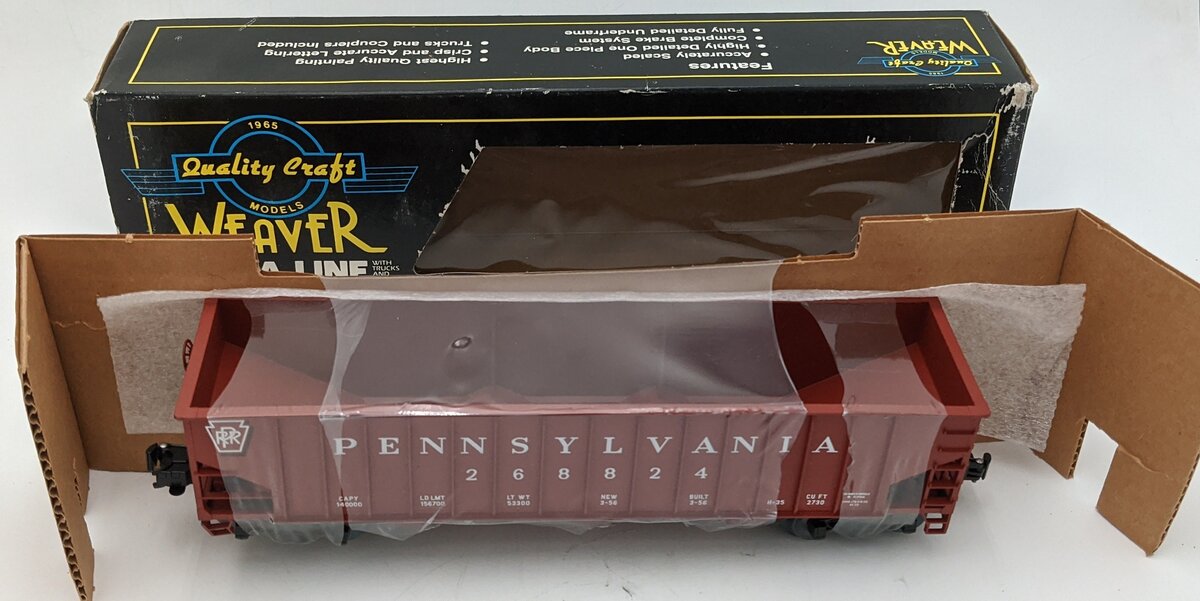 Weaver 268824 O Scale Pennsylvania 3 Bay Hopper #268824 LN/Box