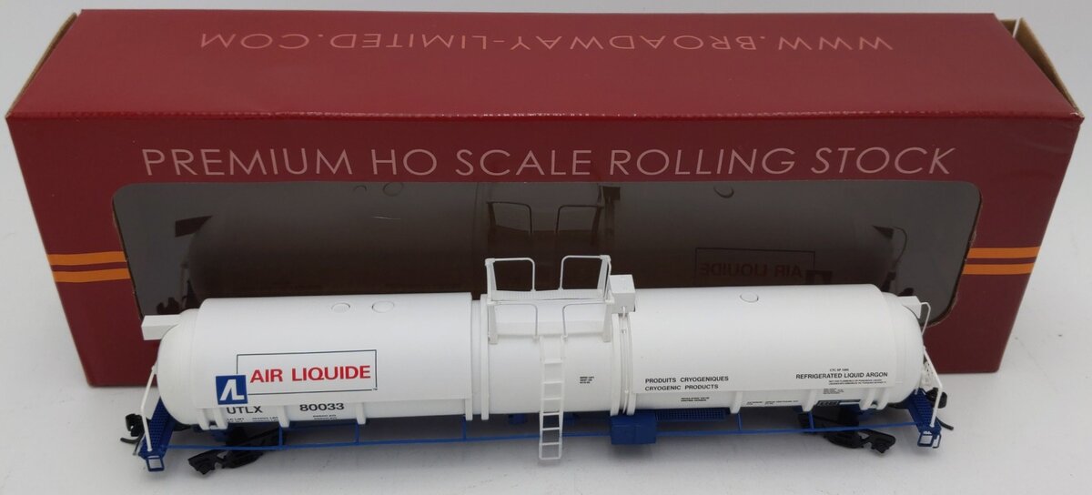 Broadway Limited 6311 HO Air Liquide Cryogenic Tank Car #80033 VG/Box