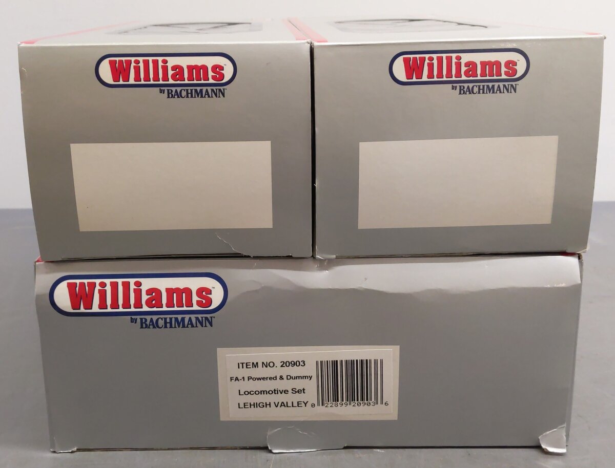 Williams 20903 O Lehigh Valley Alco FA1 A-A 3-Rail w/Horn & Bell DIesel Loco Set VG/Box