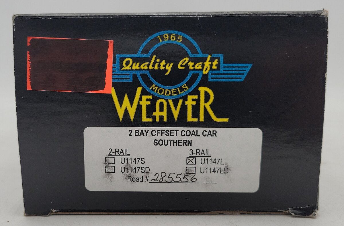 Weaver U1147L O Gauge Southern 2-Bay Offset Coal Hopper #285556 (3 Rail) EX/Box