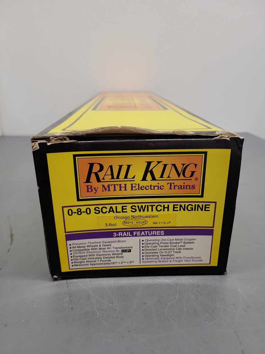 MTH 30-1112-1 O Chicago & Northwestern 0-8-0 Steam Locomotive Switcher w/PS1 #65 EX/Box