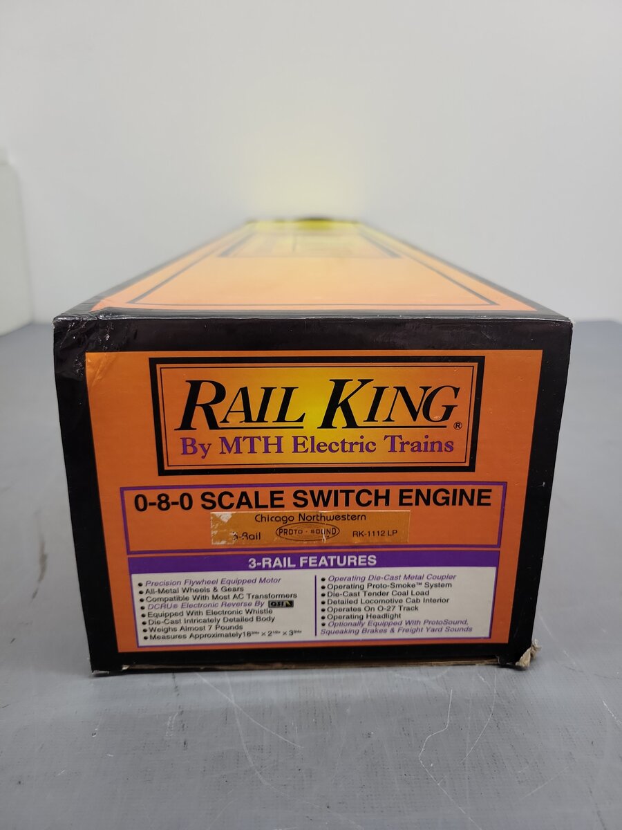 MTH 30-1112-1 O Chicago & Northwestern 0-8-0 Steam Locomotive Switcher w/PS1 #65 EX/Box