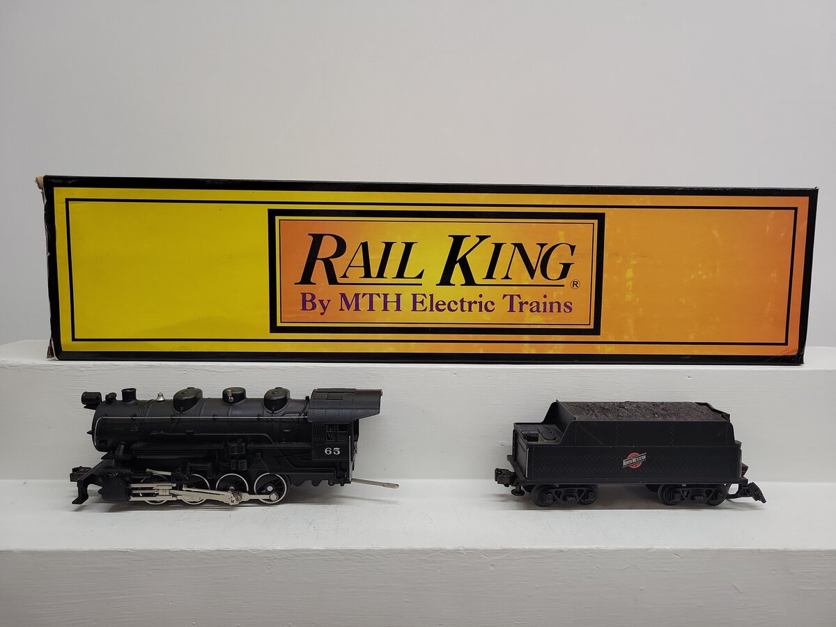 MTH 30-1112-1 O Chicago & Northwestern 0-8-0 Steam Locomotive Switcher w/PS1 #65 EX/Box