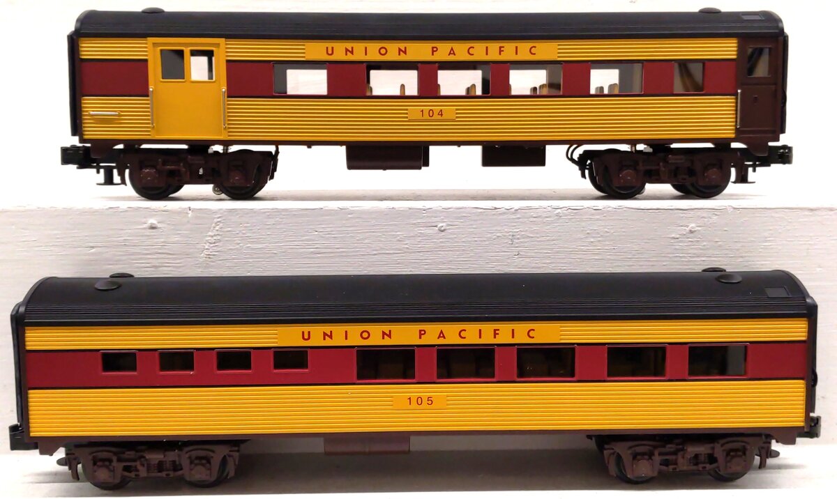 MTH 30-6108 O Union Pacific Streamlined Combine/Diner Set LN